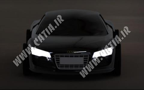 طراحی Audi R8 با کتیا