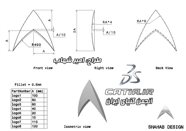 پروژه طراحی پارامتریک با کتیا